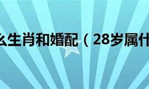 28岁生肖配什么生肖_28岁属什么的生肖婚配