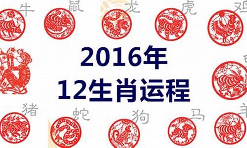 2016生肖年份_2016年12生肖岁数