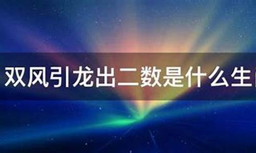 双凤引龙出二数生肖是什么_双凤引龙出二数生肖